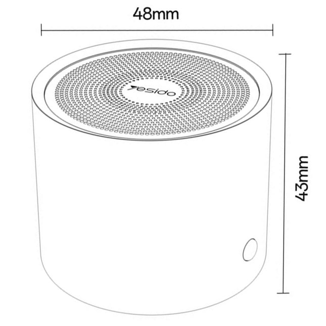 Yesido YSW30 Ultra Mini Αδιάβροχο Ηχείο Bluetooth - Μαύρο