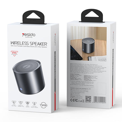 Yesido YSW30 Ultra Mini Αδιάβροχο Ηχείο Bluetooth - Μαύρο