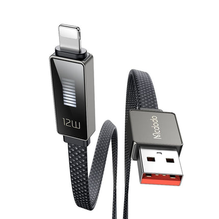 Mcdodo - Cable Rythm Series - USB-A to Lightning, 3A, LED Display, 1.2m - Black