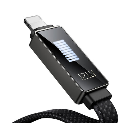 Mcdodo - Cable Rythm Series - USB-A to Lightning, 3A, LED Display, 1.2m - Black