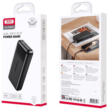 PB302 Light Display Power Bank 20000mAh Μαύρο