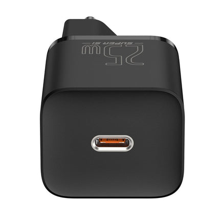 Baseus - Wall Charger Super - Type-C Cable Included, USB-C, PD25W, 3A, 1m - Black