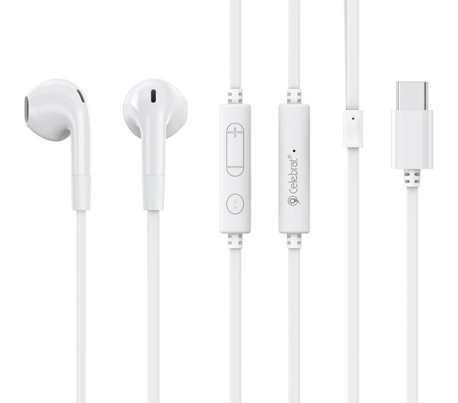 CELEBRAT earphones με μικρόφωνο G39, USB-C σύνδεση