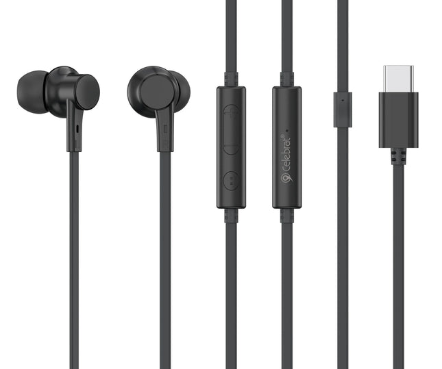 CELEBRAT earphones με μικρόφωνο G40, USB-C σύνδεση