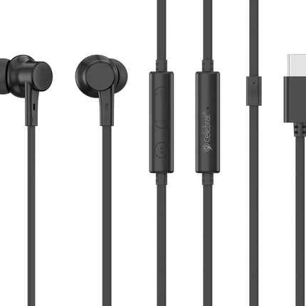 CELEBRAT earphones με μικρόφωνο G40, USB-C σύνδεση