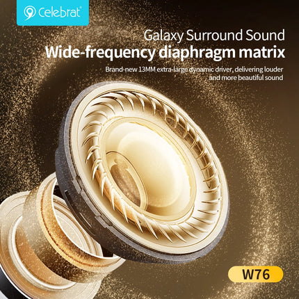 CELEBRAT earphones με θήκη φόρτισης W76, True Wireless