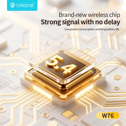 CELEBRAT earphones με θήκη φόρτισης W76, True Wireless