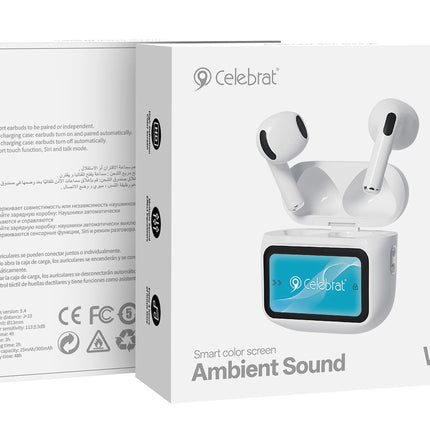 CELEBRAT earphones με θήκη φόρτισης W76, True Wireless