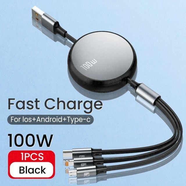 ATC-C3in1 Καλώδιο Πολλαπλής Φόρτισης Lightning Type-C Micro