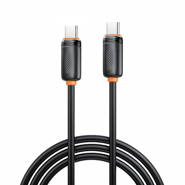 XO NB-Q302B Καλώδιο Φόρτισης & Μεταφοράς Δεδομένων Type-C σε Type-C 60W Μαύρο 1m
